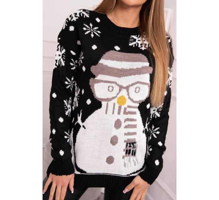 Vánoční svetr se model 18747993 černý - K-Fashion