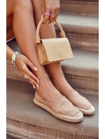 Klasické dámské espadrilky prolamované nude model 21588416 - S.Barski