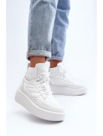 model 21647188 Dámské Kožené Sportovní Boty Na Platformě Bílé - Zazoo model 21647188 Dámské Kožené Sportovní Boty Na Platformě Bílé - Zazoo