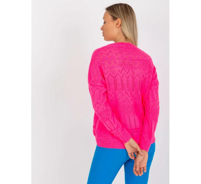 Dámsky sveter LC SW 8022 fluo ružový