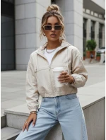 Dámská přechodná bunda s kapucí ecru Dstreet model 21974300 - FashionStreet