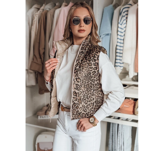 Dámská krátká oboustranná vesta camel Dstreet model 21984380 - FashionStreet Dámská krátká oboustranná vesta camel Dstreet model 21984380 - FashionStreet