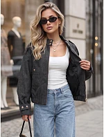 Krótka kurtka damska z stójką czarna model 22341051 - FashionStreet