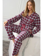 Pyžamo L&L 2475 Roxy long/r S-XL dámské pyžamo na zip Pyžamo L&L 2475 Roxy long/r S-XL dámské pyžamo na zip