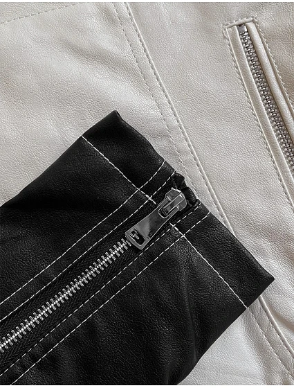 dvoubarevná bunda ramoneska s kapsami model 19035482 - J.STYLE