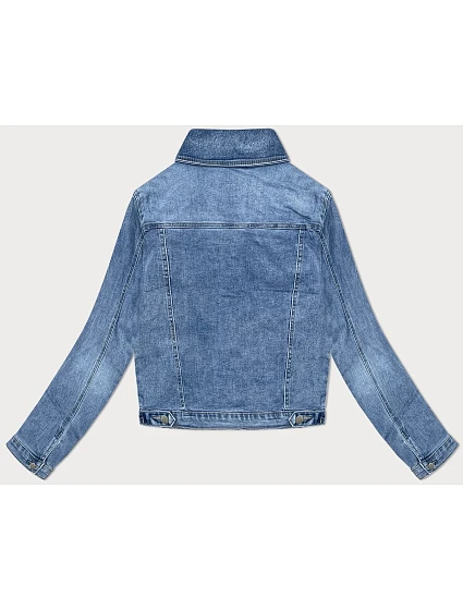 Světle modrá dámská džínová bunda s model 20185225 - GOURD JEANS Světle modrá dámská džínová bunda s model 20185225 - GOURD JEANS