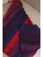 Dámsky vlnený komínový šál KN20 fialový