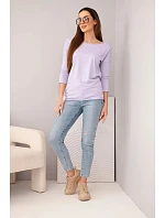 Dámska blúzka s lodičkovým výstrihom svetlo fialová