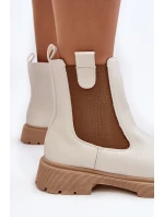 Botki Sztyblety Damskie Na Zamek Białe Ramhel