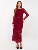 Spódnica MI SD model 21480254 bordowy - FPrice