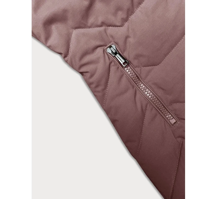 Růžová dámská bunda s kapucí model 21247074 - J.STYLE