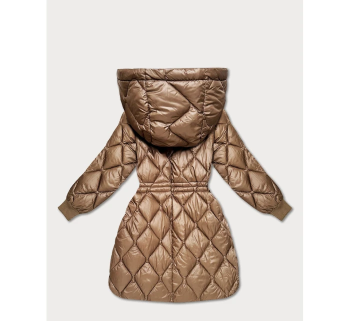 Hnedá dámska široká zimná bunda Minority (M2-6518-305)