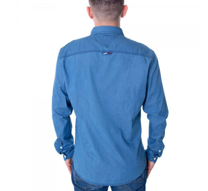 Tommy Jeans Tjm Bavlnená džínsová košeľa Indigo M DM0DM06562-447 muži