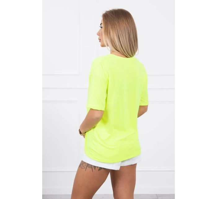 Blúzka s potlačou Magic yellow neon