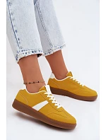 Dámské tenisky z imitace semiše žluté Calira