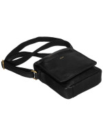 Pánske kabelky [DH] Kožená taška PTN 1117 NDM BLACK