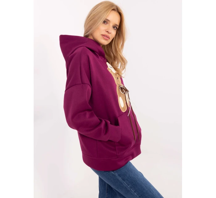 Mikina DHJ BL A8695.65P fialová Mikina DHJ BL A8695.65P fialová