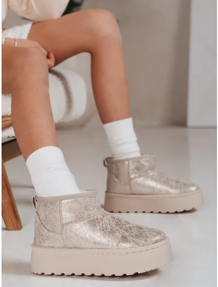 Dámske semišové béžové snežnice FashionStreet ZY1293