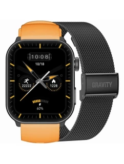 GRAVITY GT28-2 Pánske inteligentné hodinky s remienkom + náramok Orange Black