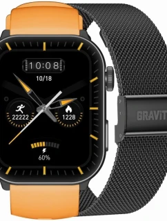 GRAVITY GT28-2 Pánske inteligentné hodinky s remienkom + náramok Orange Black
