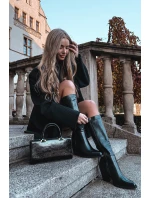 Dámské kozačky na jehlovém podpatku s černé model 21757628 - Boto