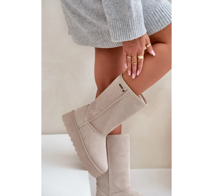 Snežnice s vysokou platformou Big Star OO274894 Light Beige Snežnice s vysokou platformou Big Star OO274894 Light Beige