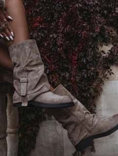 Dámske čižmy so zapínaním Minelle - khaki