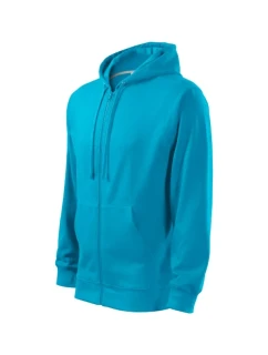 Trendy mikina na zips Pánske tyrkysové