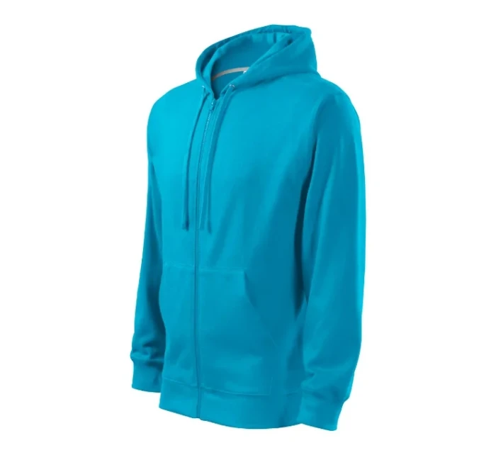 Trendy Zipper mikina pánská tyrkysová