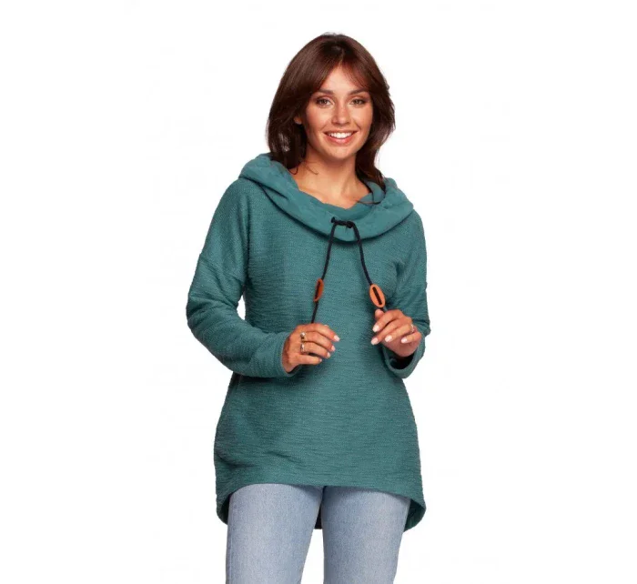 Dámsky sveter s kapucňou B249 - BE