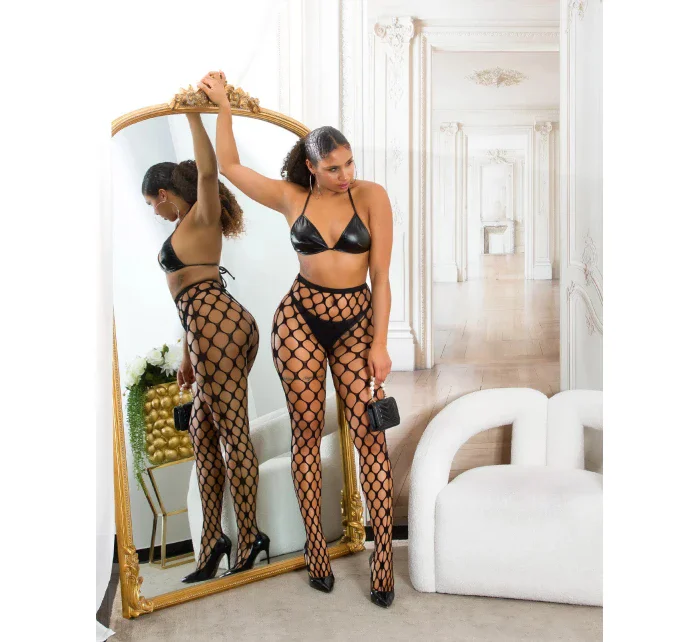 Sexy síťované punčocháče černé model 20904445 - In-style Fashion Sexy síťované punčocháče černé model 20904445 - In-style Fashion