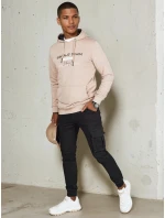 Pánská mikina s potiskem béžová Dstreet model 21976108 - FashionStreet