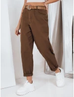 Dámske rifle mom fit hnedé Dstreet UY2844 Dámske rifle mom fit hnedé Dstreet UY2844
