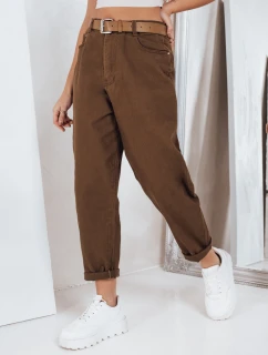 Dámske džínsy mom fit hnedé FashionStreet UY2844