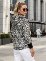 Dámská přechodná bunda s leopardím vzorem, bílá Dstreet model 21995910 - FashionStreet