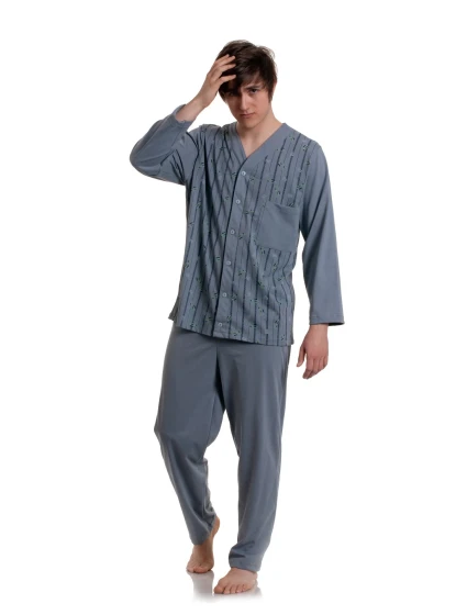 Pánské rozepínací pyžamo Gucio dł/r M-2XL