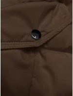 Hnědá péřová dámská zimní bunda model 21245971 - LHD Hnědá péřová dámská zimní bunda model 21245971 - LHD