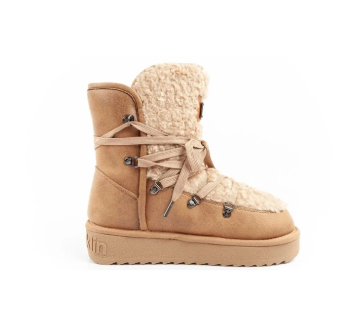 snow boots winter fashion  brown beige dámské model 21395269 - D.Franklin