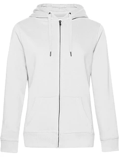 B&C QUEEN Zipped Dámská mikina s kapucí white model 22536223