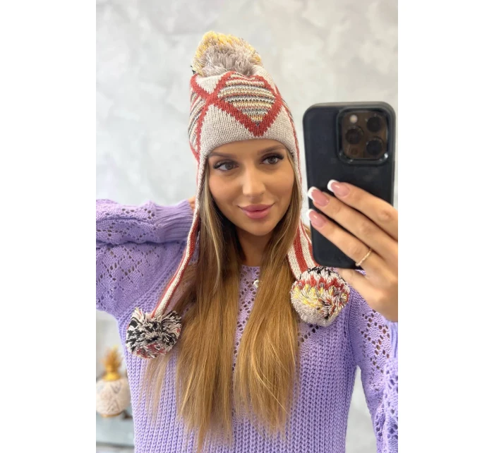 Dámská klapka na uši Eunika model 18751839 - K-Fashion Dámská klapka na uši Eunika model 18751839 - K-Fashion