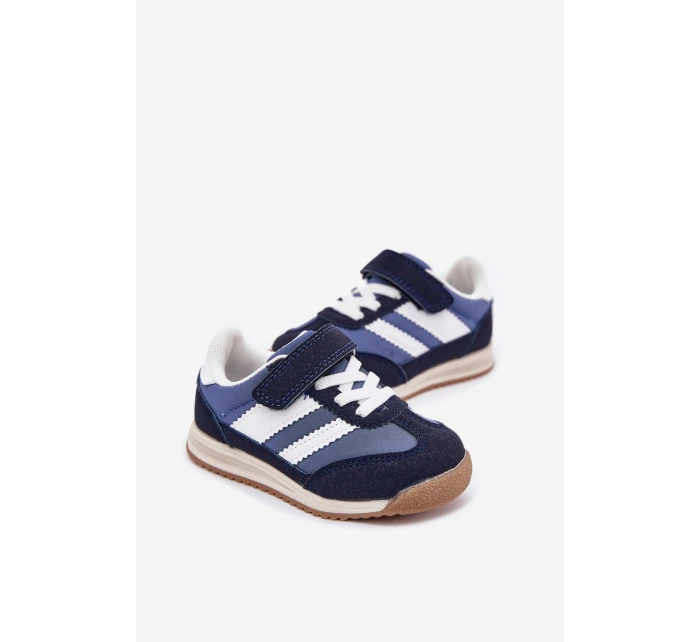 Dětské tenisky Sportovní boty na suchý zip tmavě modré model 21700648 - Boto