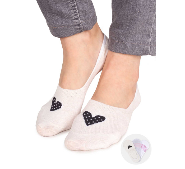 Yoclub Bavlněné dámské ponožky 3-pack SKB-0095K-AA00 Multicolor