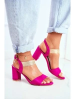 Sandále na podpätku model 196324 Step in style