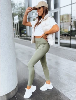 Dámské žebrované legíny green Dstreet model 21970580 - FashionStreet