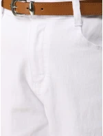 Dámske džínsy mom fit s opaskom biele FashionStreet UY2884