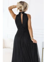 dlouhé šaty s  a střihem černé model 21750867 - numoco basic