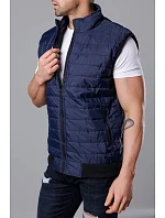 Tmavě modrá pánská prošívaná vesta model 18347895 - J.STYLE Tmavě modrá pánská prošívaná vesta model 18347895 - J.STYLE