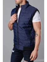 Tmavomodrá pánska prešívaná vesta (8MY77-2)