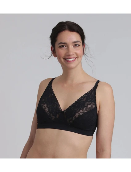 Dámska čipkovaná podprsenka PLAYTEX WIREFREE BRA - PLAYTEX - čierna