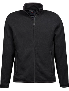 TJ Pánská melanžová pletená fleecová bunda 18. black model 22499130 - Tee Jays
